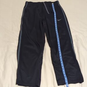 Nike Black Track Pants with Gray Side Stripes